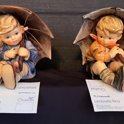 Hummel Umbrella Girl and Umbrella Boy