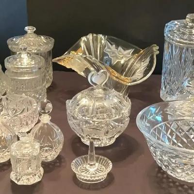 Cut Crystal Collection Featuring Mikasa with Gold Leaf Accent