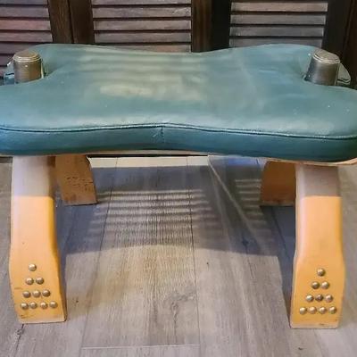 Vintage Camel Saddle Footstool