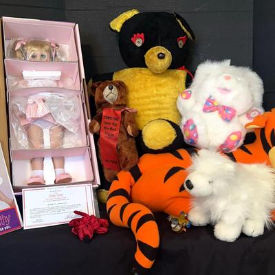 Porcelain Collector Doll Chatty Cathy, unopened. Articulated Tombst