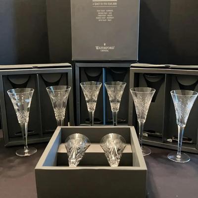 Waterford Crystal Millennium Collection Champagne Flutes with Boxes