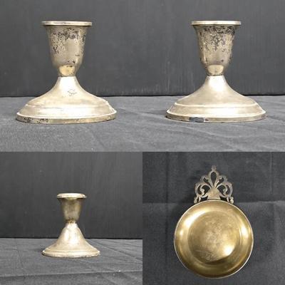 Sterling Candlestick Holders + (1115)