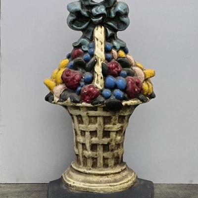 Cast Iron Fruit Basket Doorstop (1115)