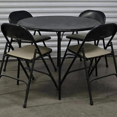 Card Table & Samsonite Chairs (1115)