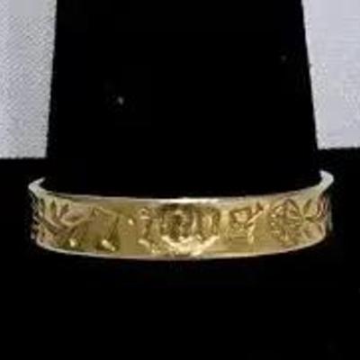 14K Men’s Posy Ring Size 10