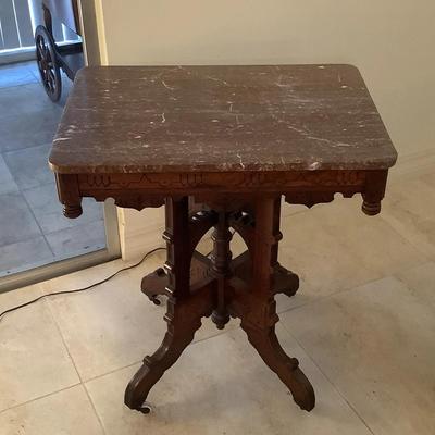 Eastlake Style Marble Top Table 