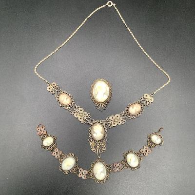 Vintage Filigree Setting Cameo Collection 