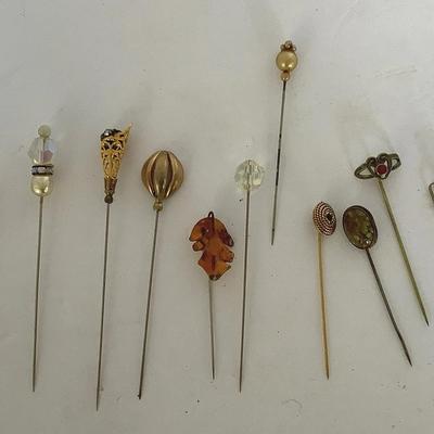 Amazing Set Of 14 Vintage Hat Pins