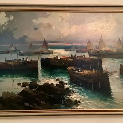 Seascape Oil Painting By Giovanni Guidotti