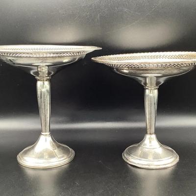 Two El Sil Co. Weighted Sterling Silver Compotes