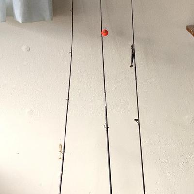 Set Of Three Spinning Reels And Rods