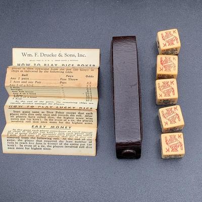 WM F Drueke And Sons Dice Poker Set