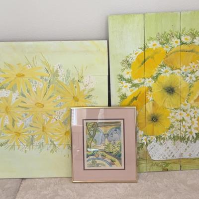 BJ374 Watercolor painting signed E.Toledo Taxco Mexico