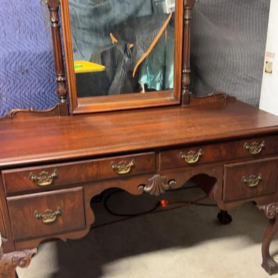Vintage Vanity Dark Sold Wood