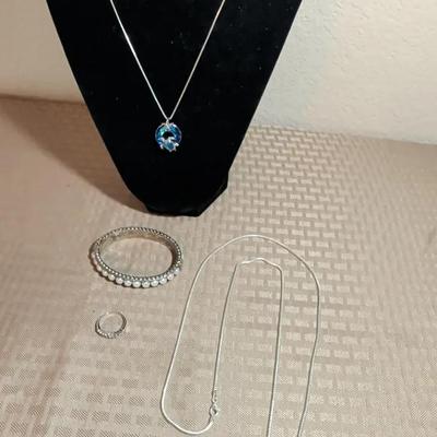 925 Silver Turtle Pendant Necklaces, Bracelet & Gemstone Ring