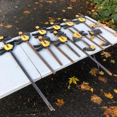 Set of 11 Clamps – DeWalt & Quick-Grip, Various Sizes