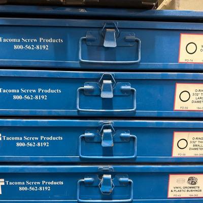 Tacoma Screws 4 Cases of Assorted O-Rings, Plastic Bushings & Grommets