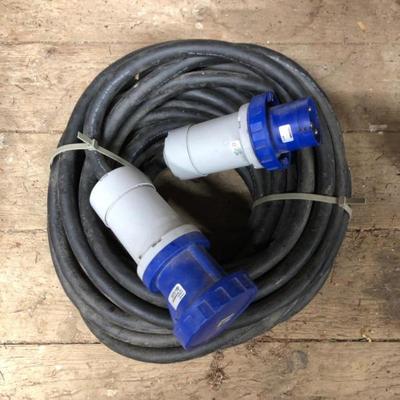 Scame 3 Pin 200 Ft Extension Cord - 2P+ IP67 63A 6h 200/250V