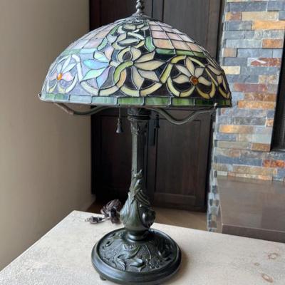Tiffany-Style Lamp Stained Glass Lamp - Double Bulb