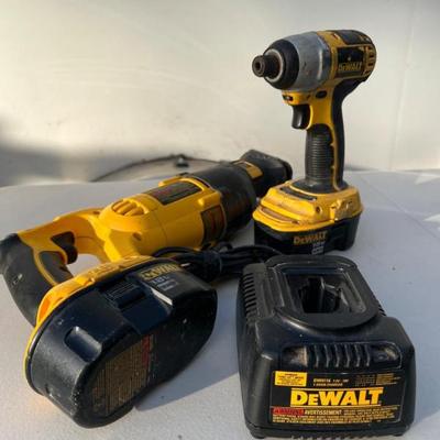 Pair of Cordless DeWalt Hand Tools –Impact Driver & Compact Drill