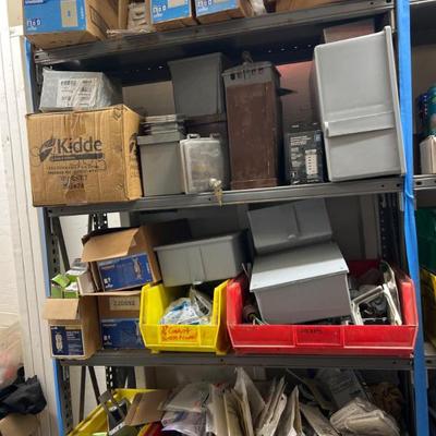 Complete Rack of Electrical Supplies - 4 Shelves Full Plus Rack