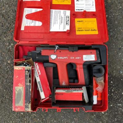 Hilti DX 451 Powder-Actuated Tool – Heavy Duty, Semi-Automatic - Case