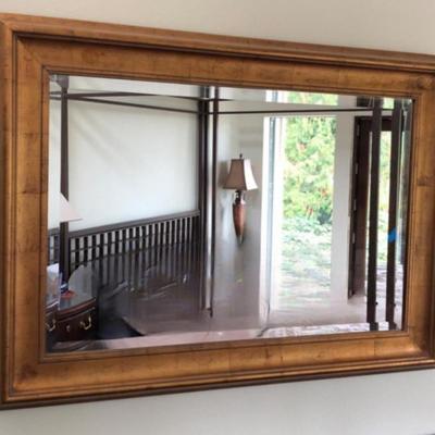 Regency Style Bevelled and Framed Wall Mirror