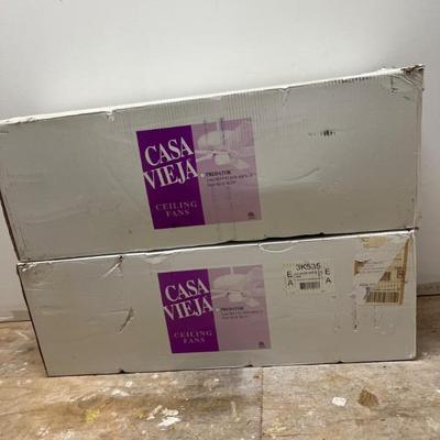 Two Casa Vieja Predator Ceiling Fans – New in Box