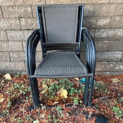 Stackable Mesh All Weather Outdoor Patio Chairs