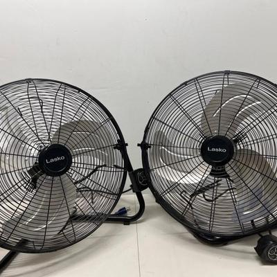 Two High Velocity Lasko Fans - Commercial Grade with Remote