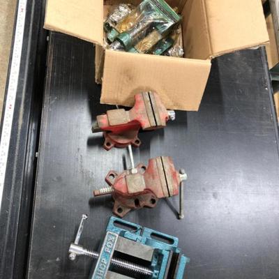 Three 4" Workbench Vices – Grizzly, Shop Fox, Home (Japan)