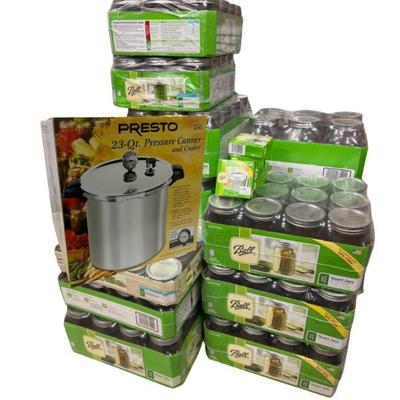 Presto Pressure Canner with 15 Cases of Glass Canning Jars