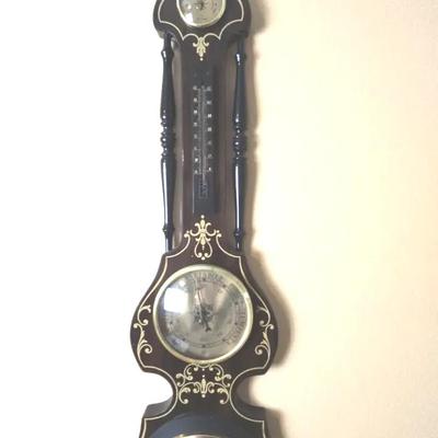Vintage Banjo Weather Station Wall Clock – Clock, Barometer & Thermometer
