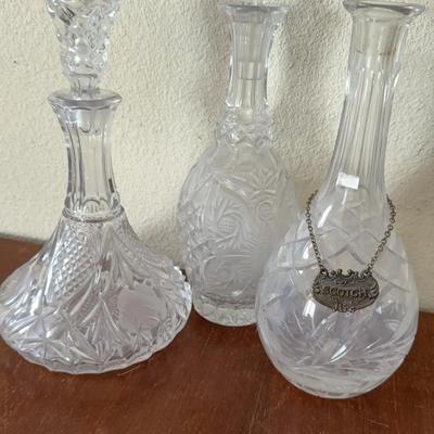 Cut Crystal Decanters – Assorted Styles