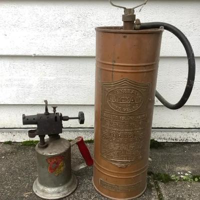Copper Fire Extinguisher & Blow Torch Set