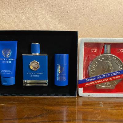 Vince Camuto Homme Gift Set & Old Spice “Thomas Jefferson” Commemorative Cologne Decanter
