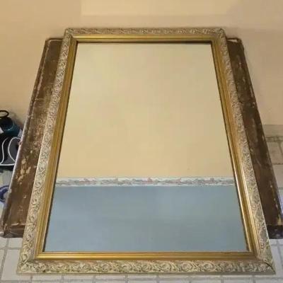 Gold Painted Wood Framed Mirror 