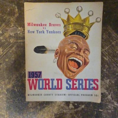 1957 World Series between the Milwaukee Braves and the New York Yankees. 