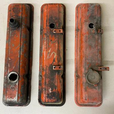 Vintage Chevrolet Small Block Valve Covers – Classic Orange Paint