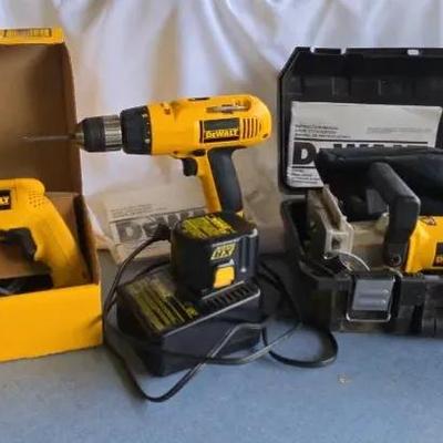 DeWalt Power Tool Lot – Cordless & Corded Drills with Sander
