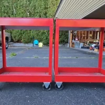 2-Tier Steel Utility Rolling Carts