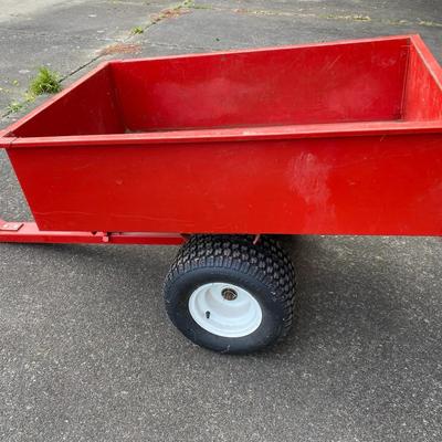 Ohio Steel Red Utility Dump Trailer – Lawn & Garden Tractor Tow-Behind Cart
