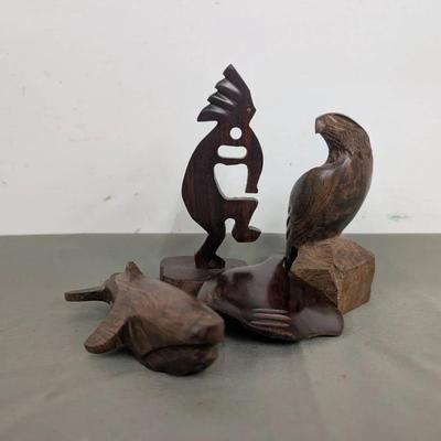 Kokopelli, Shark, Manta Ray & Bird Sculptures