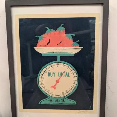 “Buy Local” Signed & Numbered Print – Framed Limited Edition (45/100)
