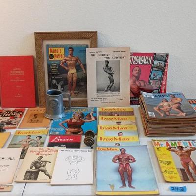 Vintage Bodybuilding Lot, Mostly 60s, 70s - Magazines, Books, Programs, Pics