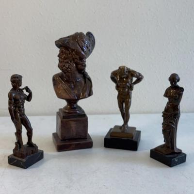 4 Greek Inspired Mini Statues￼