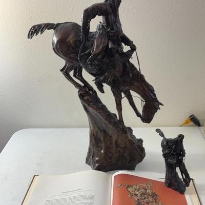 Large Replica Bronze Frederic Remington Mountain Man 