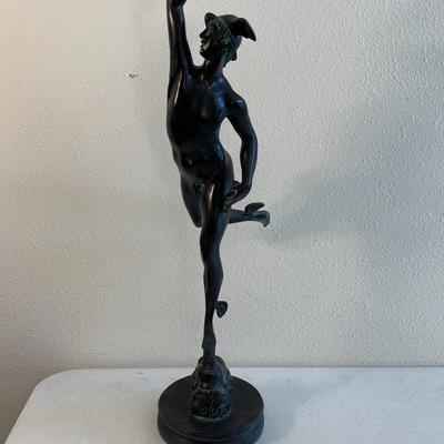27” Tall Mercury Roman Resin Statue