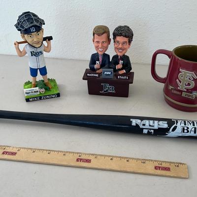 Florida Sports Lot - FSN Bobbleheads, FSU Coffee Mug, Mike Zunino Bobblehead