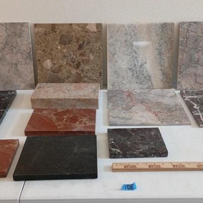 Lot Of Marble, Granite, Travertine Bases / Tiles